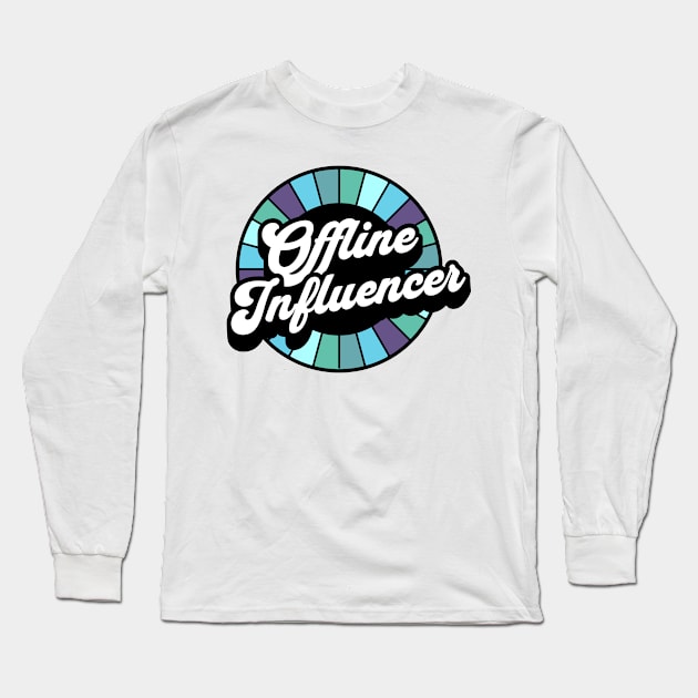 Offline Influencer Purples and Blues Long Sleeve T-Shirt by My Pet Minotaur